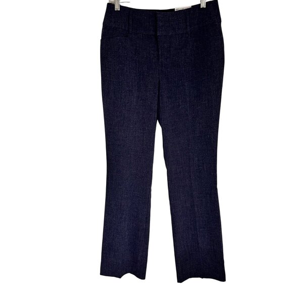 Nine West Womens Bootcut Pants Size 6 Navy Mid Rise Stretch Fabric Academia - Picture 1 of 12